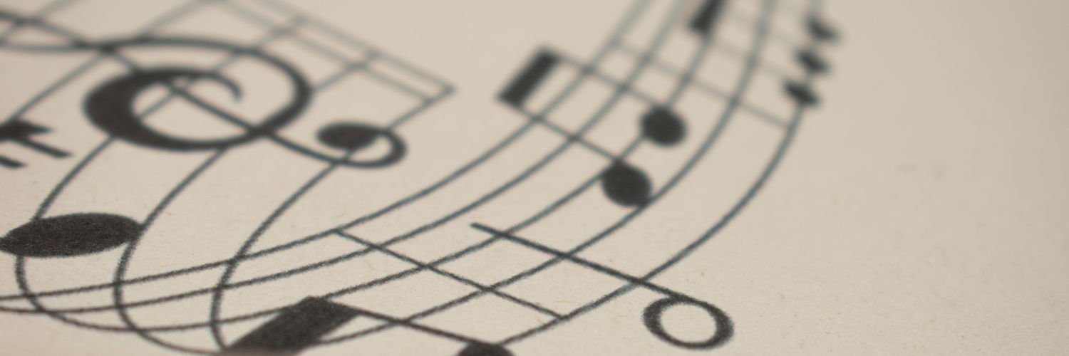 header image for contact of music notes on a staff line written on paper